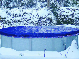 Ovale winterafdekking - 7,60 x 3,70 m