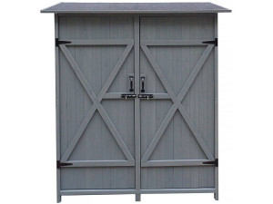 Tuinkast houten tuin berging "Espacio" - 140 x 49 x 162 cm - Antraciet