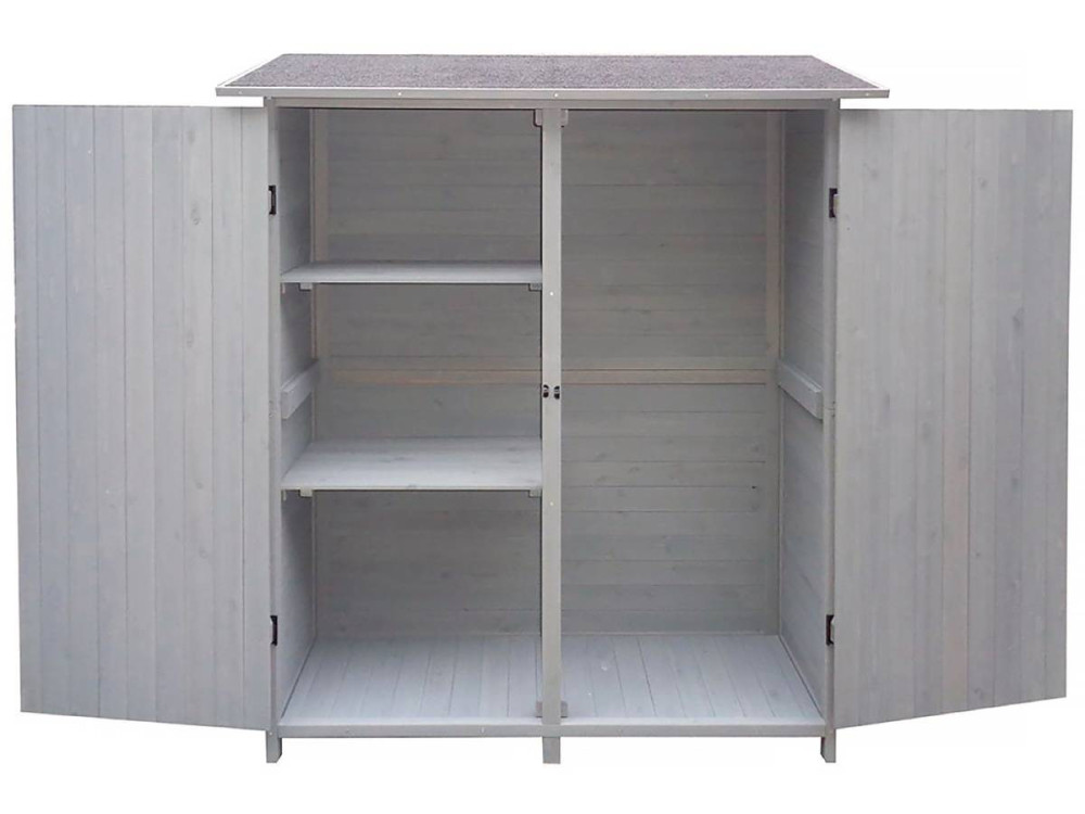 Tuinkast houten tuin berging "Espacio" - 140 x 49 x 162 cm - Antraciet