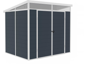 Tuinhuisje "Detroit" van resin - Grijs - 4.54 m² - 191 x 238 cm