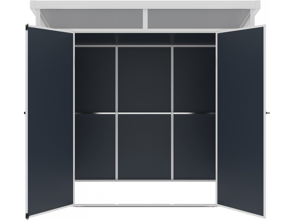 Tuinhuisje "Detroit" van resin - Grijs - 4.54 m² - 191 x 238 cm