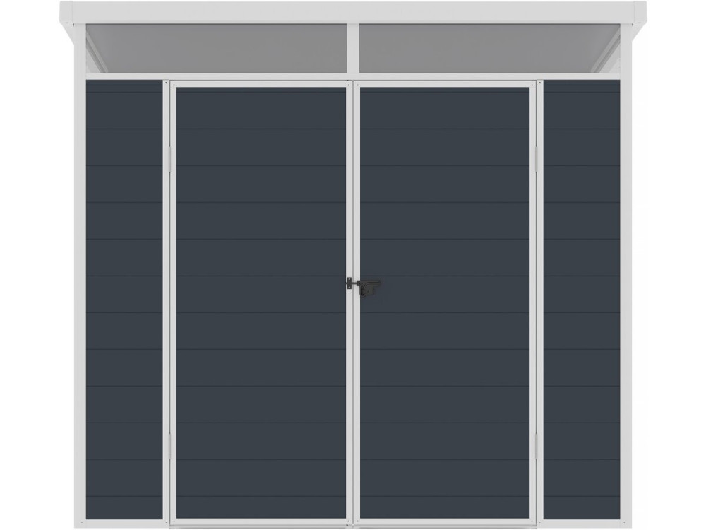 Tuinhuisje "Detroit" van resin - Grijs - 4.54 m² - 191 x 238 cm
