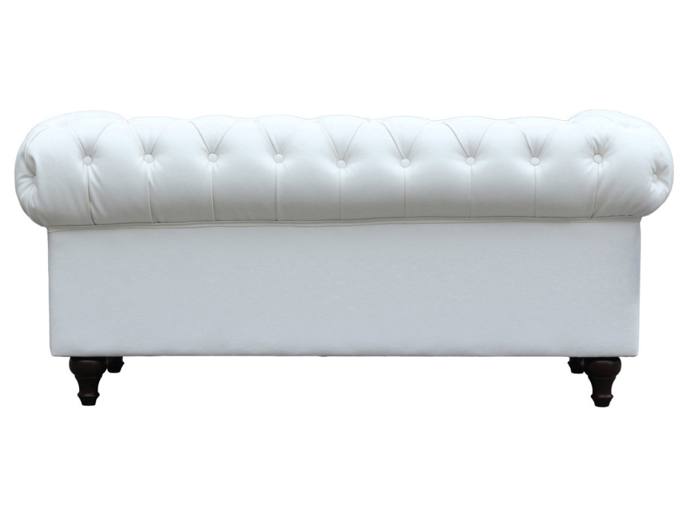 Bank bankstel Chesterfield "Aliza" - 157 x 82 x 70 cm - 2 zits - Wit