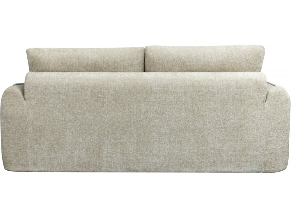 Rechte bank in structuurstof "Silvano" - 3-zits - Beige