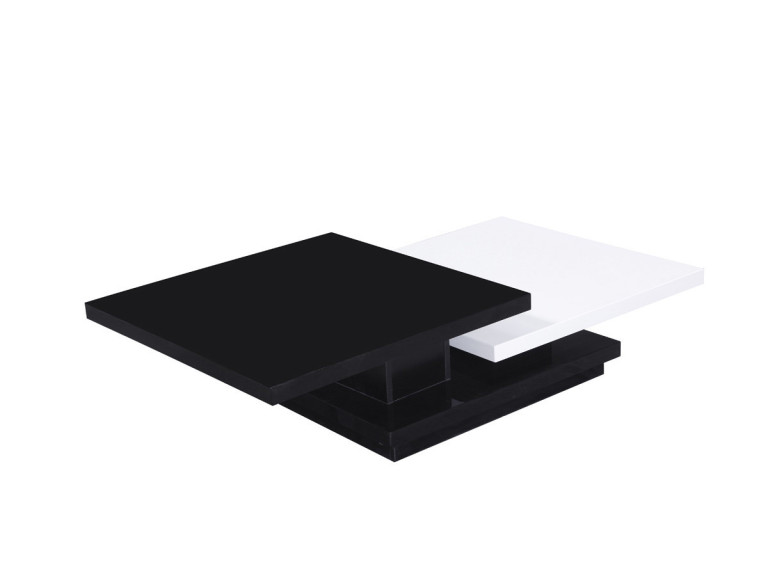 Salontafel "Zen" - 141,5 x 75 x 30 cm - Zwart / Wit