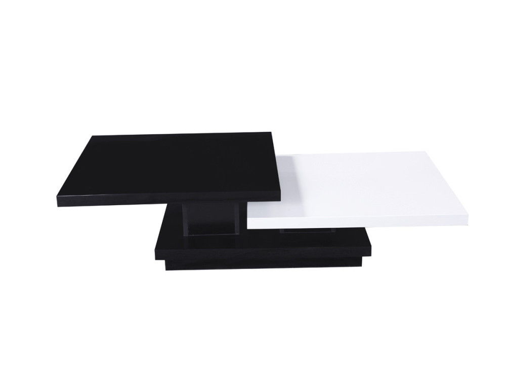Salontafel "Zen" - 141,5 x 75 x 30 cm - Zwart / Wit