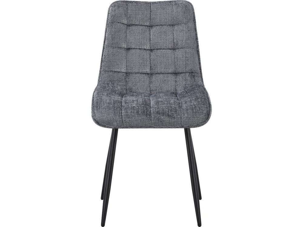"Yanis" Premium stoffen eetkamerstoelen - set van 4 - grijs