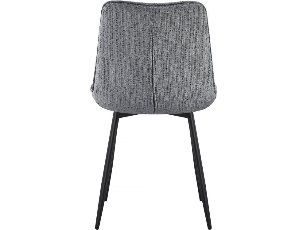"Yanis" Premium stoffen eetkamerstoelen - set van 4 - grijs