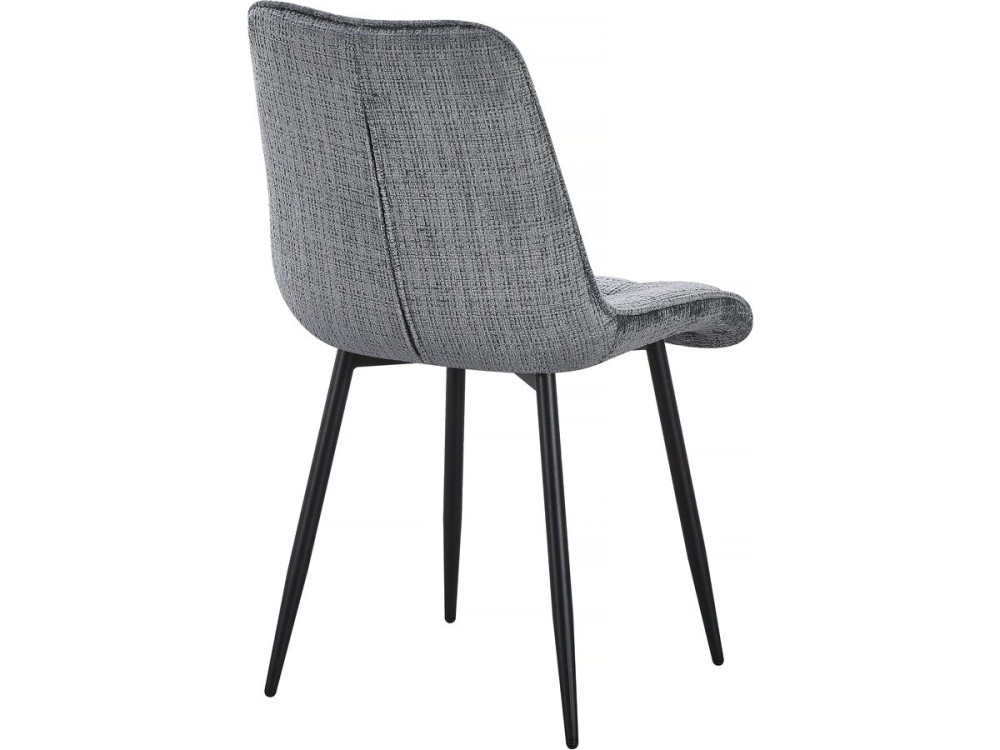 "Yanis" Premium stoffen eetkamerstoelen - set van 4 - grijs