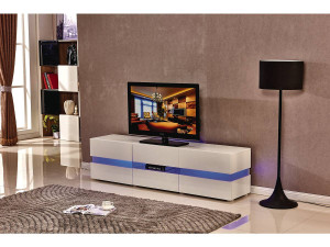 TV meubel LED "Vida' - 177 x 39 x 45 cm - Wit gelakt 2