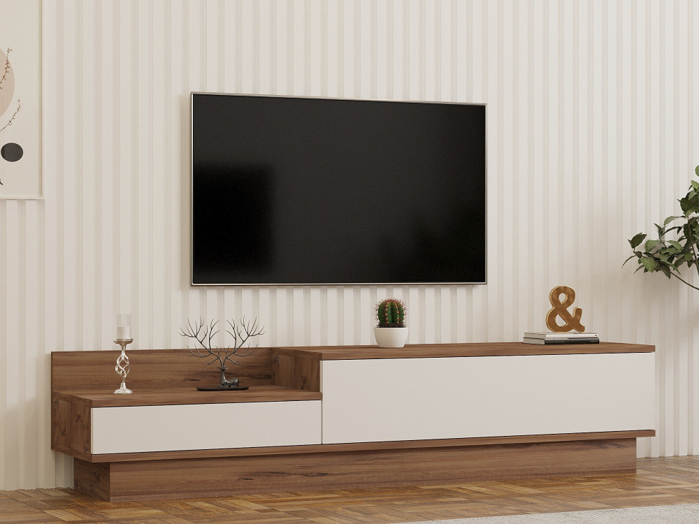 Houten TV-meubel "Barko" - 160 x 35 x 35 cm - Atlantic PineWit