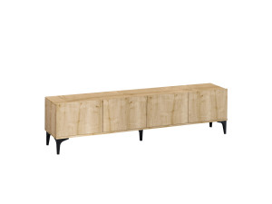 Houten TV-meubel "Nora" - 180 x 35 x 50 cm - Saffier Eik