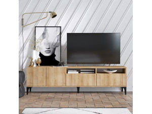 Houten TV-meubel "Ross" - 180 x 35 x 52 cm - Eik 2