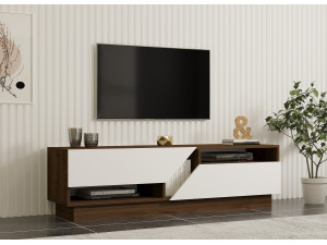 Houten TV-meubel "Koza" - 160 x 40 x 45 cm - NotelaarWit 2