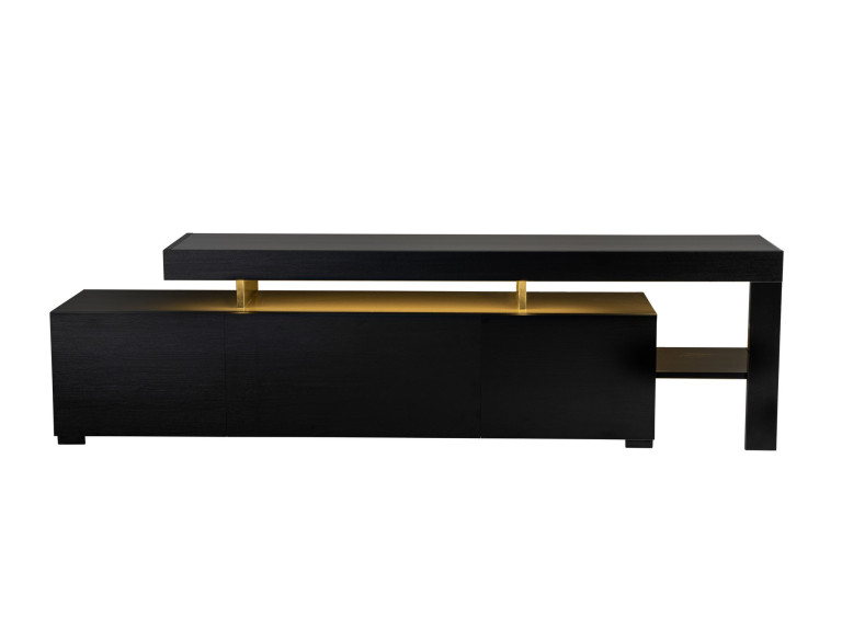 Houten TV-meubel "Beliz" 192 x 37 x 53 cm - Zwart hout