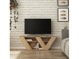 Houten TV-meubel "Pipralla" - 110 x 30 x 40 cm - Eik 2