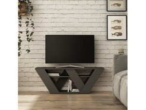 Houten TV-meubel "Pipralla" - 110 x 30 x 40 cm - Antraciet 2