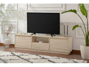 Houten TV-meubel "Vanguard" - 160 x 29 x 42 cm - Travertin 2