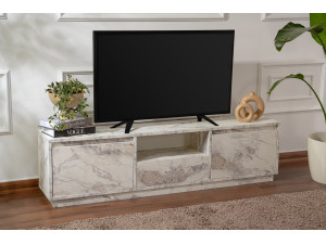 Houten TV-meubel "Vanguard" 160 x 30 x 42 cm - Freesia marmer 2