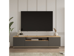 FR7" houten TV-meubel - 180 x 44 x 44 cm - Atlantic PineAnthraciet 2