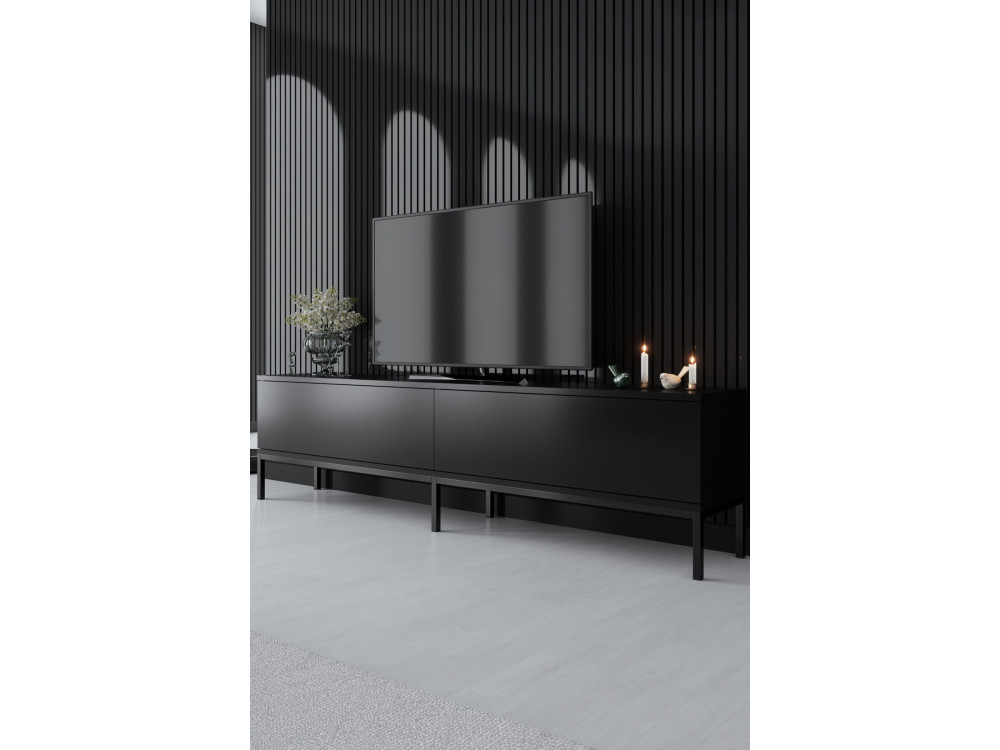 Lord" houten TV-meubel - 180 x 30 x 47 cm - Zwart