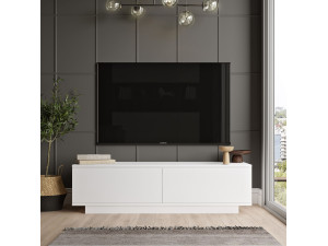 FN1" houten TV-standaard - 140 x 35 x 38 cm - Wit 2