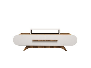 Rose" houten TV-meubel 145 x 36.8 x 49.8 cm - Notelaar