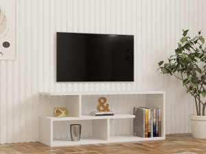 Houten TV-meubel "Cafu" - 100 x 29 x 40 cm - Wit 2