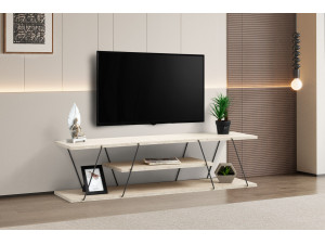 Houten TV-meubel "Canaz" - 120 x 30 x 33 cm - Beige 2