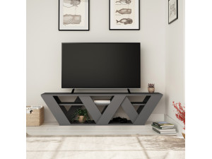 Houten TV-meubel "Ralla" - 158 x 30 x 40 cm - Antraciet 2