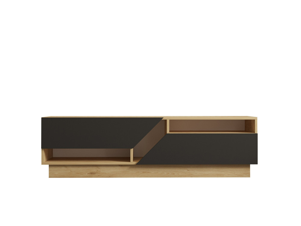 Houten TV-meubel "Yaprak" - 160 x 40 x 45 cm - Saphir, Antraciet