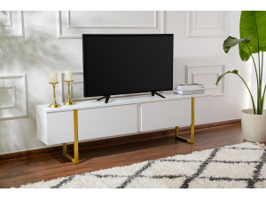 Houten TV-meubel "Serenity" - 180 x 29 x 50 cm - Wit 2