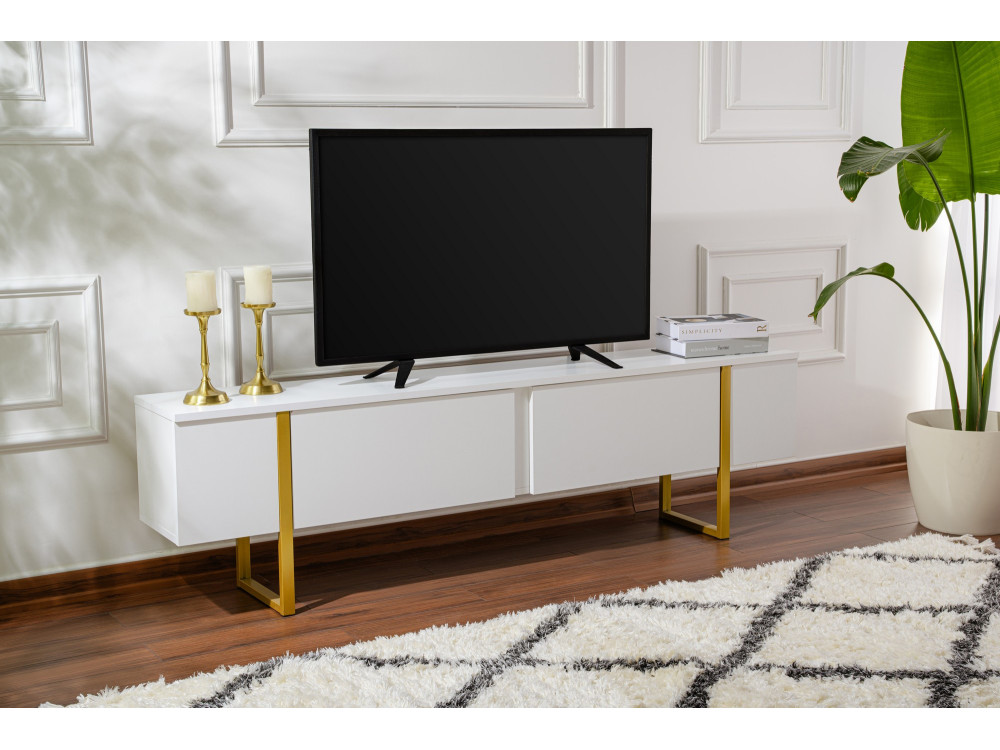 Houten TV-meubel "Serenity" - 180 x 29 x 50 cm - Wit