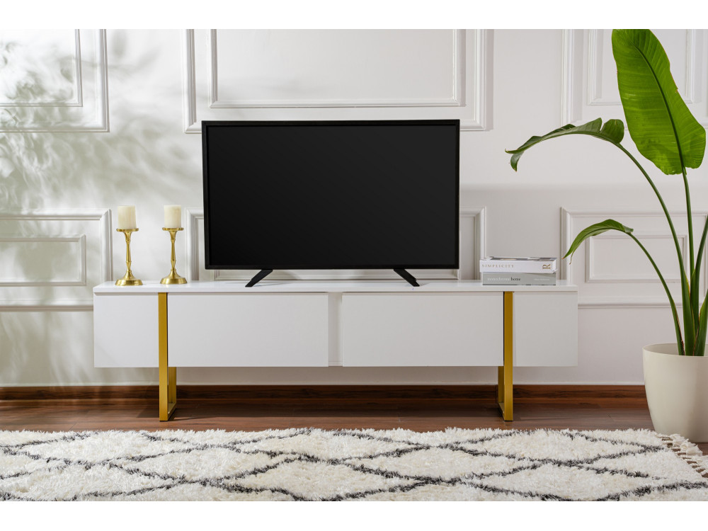 Houten TV-meubel "Serenity" - 180 x 29 x 50 cm - Wit