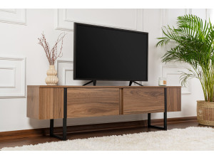Houten TV-meubel "Serenity" 180 x 30 x 50 cm - Notelaar 2