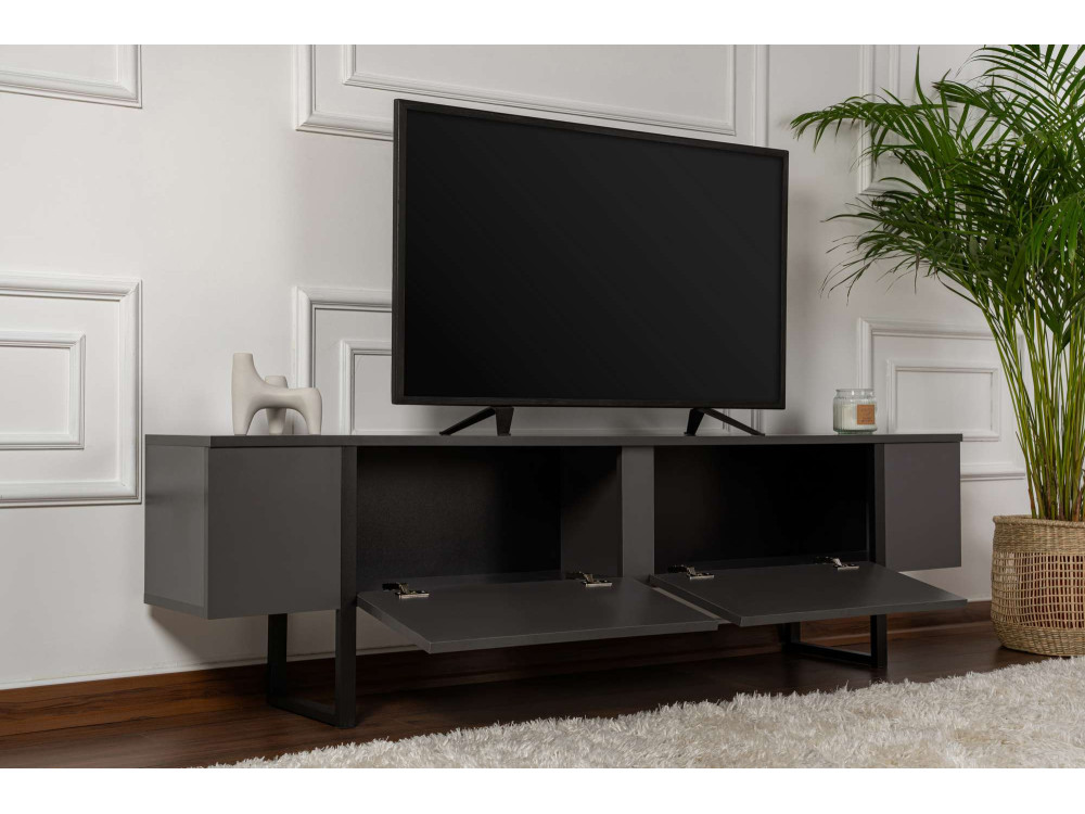 Houten TV-meubel "Serenity" 180 x 30 x 50 cm - Antraciet