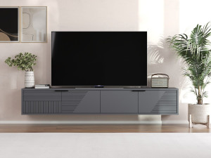Houten TV-meubel "Parla" 180 x 30 x 30 cm - Antraciet 2