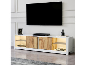 Houten TV-meubel "Aydos" 180 x 35 x 45 cm - Wit 2
