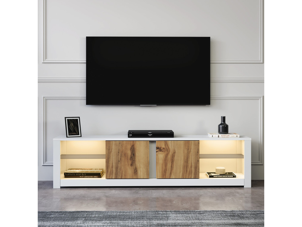 Houten TV-meubel "Aydos" 180 x 35 x 45 cm - Wit