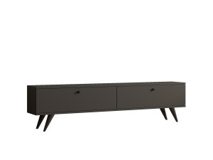Houten TV-meubel "Parlak" - 160 x 25 x 40 cm - Antracietgrijs