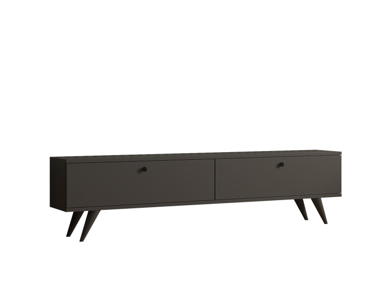 Houten TV-meubel "Parlak" - 160 x 25 x 40 cm - Antracietgrijs