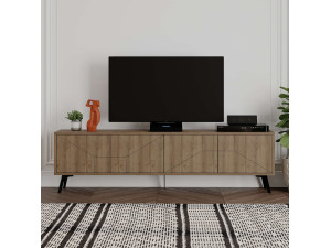 Houten TV-meubel "Dune" - 180 x 29 x 50 cm - Bruin 2