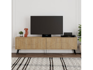 Houten TV-meubel "Dune" - 180 x 29 x 50 cm - Beige 2