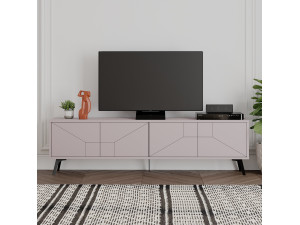 Houten TV-meubel "Dune" - 180 x 29 x 50 cm - Licht mokkabruin 2