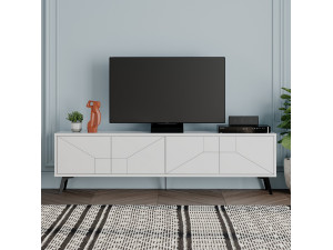 Houten TV-meubel "Dune" - 180 x 29 x 50 cm - Wit 2