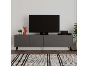 Houten TV-meubel "Dune" - 180 x 29 x 50 cm - Antracietgrijs 2