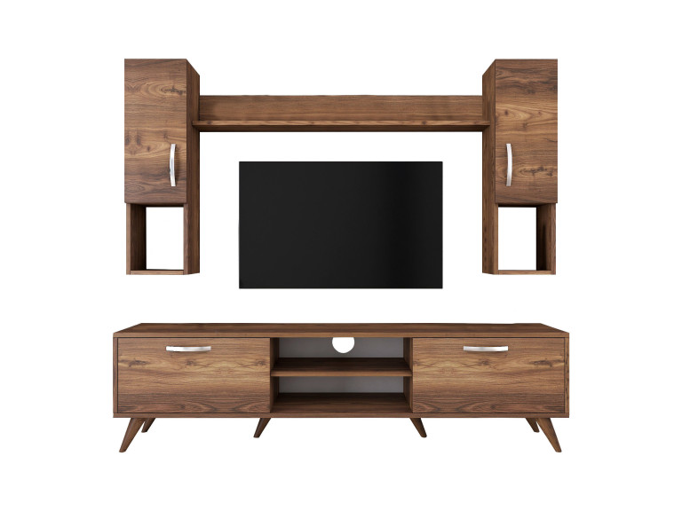 Houten TV-meubel "Mezalun" - 180 x 35 x 48 cm - Bruin