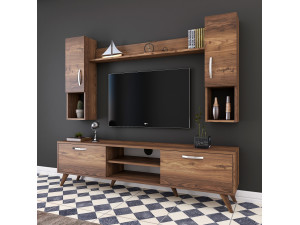 Houten TV-meubel "Mezalun" - 180 x 35 x 48 cm - Bruin 2
