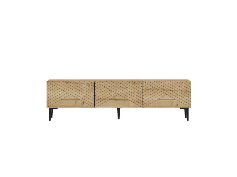 Felix" houten TV-meubel 160 x 31,4 x 44,1 cm - Saffier eiken