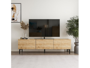 Felix" houten TV-meubel 160 x 31,4 x 44,1 cm - Saffier eiken 2